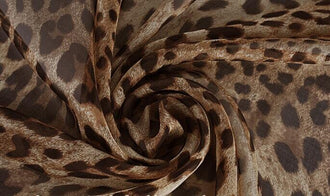 ON SALE, 6 Color High quality silk chiffon fabric, thin silk chiffon fabric, leopard style silk chiffon, leopards fabric