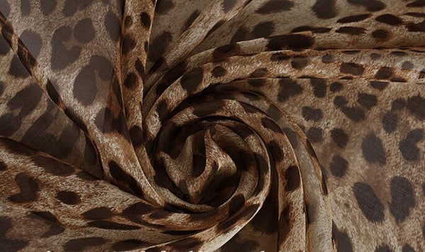 ON SALE, 6 Color High quality silk chiffon fabric, thin silk chiffon fabric, leopard style silk chiffon, leopards fabric