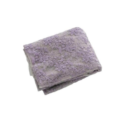 Mesh fabric with floral style, light purple color mesh fabric, mesh lace fabric, curtains mesh fabric-WHY002