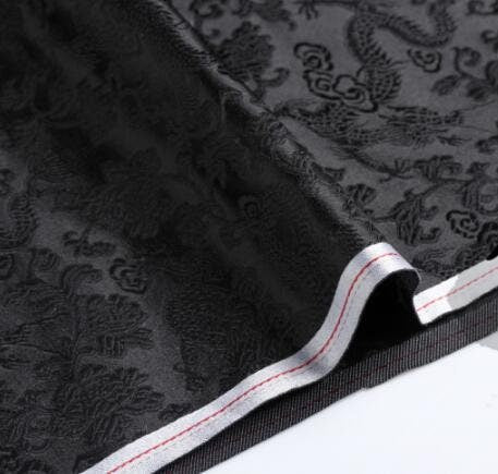 Wide black dragon brocade fabric, jacquard fabric, cosplay dress fabric, For 5 yards