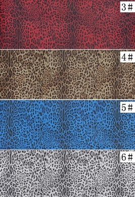 ON SALE, 6 Color 100% Silk chiffon fabric, printed silk chiffon fabric with leopard style, by the yard