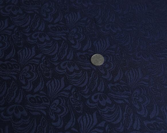 High quality jacquard fabric, navy blue color jacquard fabric, wedding jaquard fabric, by the yard