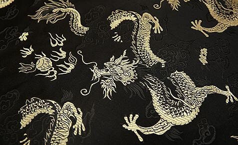 4Color black/green/blue/gold color dragon fabric, vest fabric,brocade fabric, jacquard fabric with gold dragon, cosplay dress fabric
