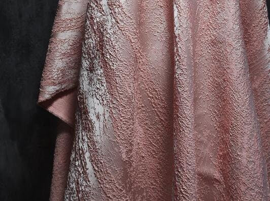 Light pink  color jacquard fabric, fashion jacquard fabric, by the yard