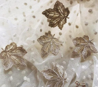 Maple leaf embroidered patch, decor leaf patch, DIY patch, for 5 pcs