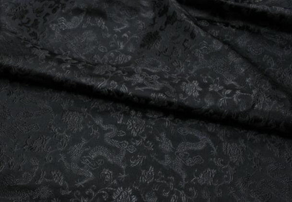 Wide black dragon brocade fabric, jacquard fabric, cosplay dress fabric, For 5 yards