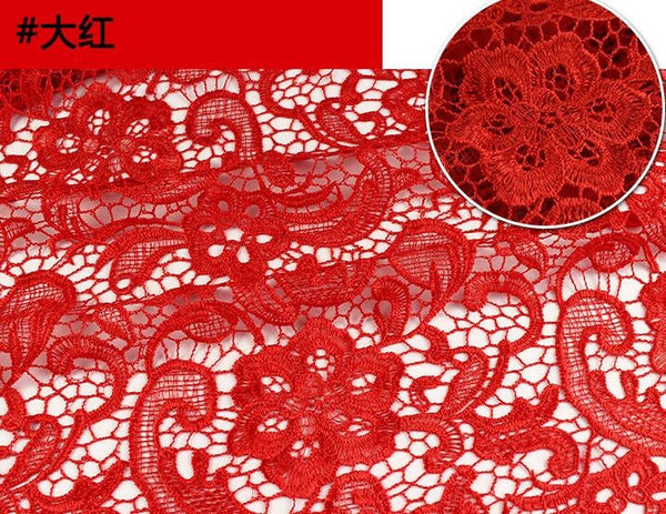 ON SALE, Lace fabric, red/wine red/green/blue/black color lace fabric, wedding lace fabric