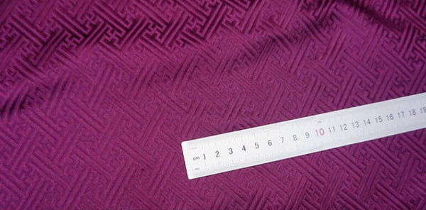 Purple brocade fabric, jacquard fabric, fabric by the yard