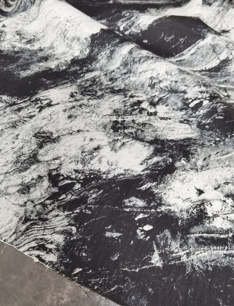 ON SALE, 20% OFF, 23mm Black white silk linen fabric, wedding fabric, by the yard