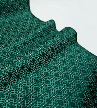 Dark green/dark red  color brocade fabric jacquard fabric, by the yard