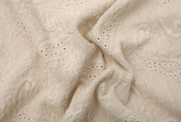 High quality embroidered cashew pattern fabric, cotton fabric, by the yard
