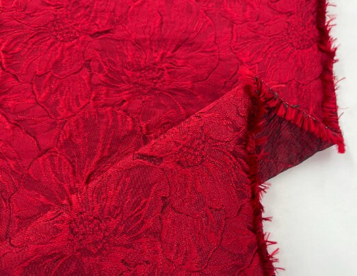 High QualityJacquard Fabric, Red Color Jacquard Fabric, Wedding Jaquard fabric, Jacket Fabric, by the yard