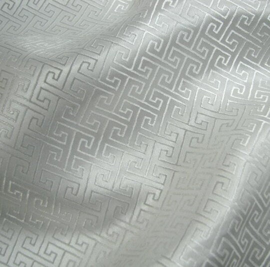 White color brocade fabric, fabric by the yard