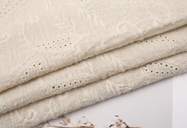 High quality embroidered cashew pattern fabric, cotton fabric, by the yard