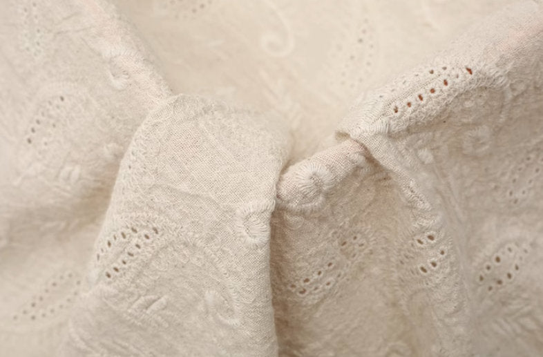 High quality embroidered cashew pattern fabric, cotton fabric, by the yard