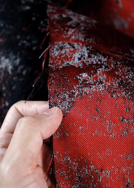 High quality jacquard fabric, black red gray color jacquard, wedding dress fabric, for cosplay