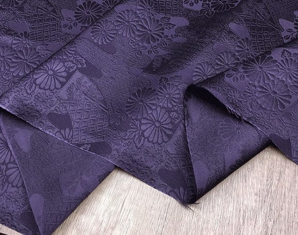 High-quality purple color jacquard fabric, wedding jacket dress fabric,by the yard