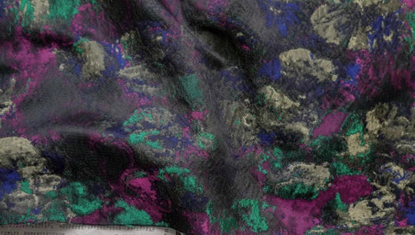 High quality jacquard fabric, purple/green color jacquard fabric, wedding jacquard fabric, wedding jacket fabric, by the yard