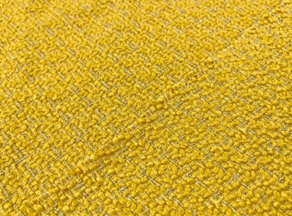 Mustard yellow pure wool fabric, bright woven tweed fabric, Autumn fabric, by the yard