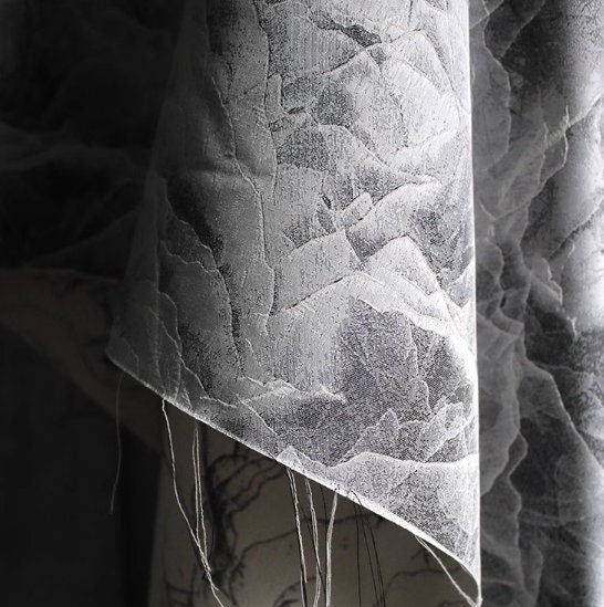 30%Off-Grey white color jacquard fabric, wedding jacket fabric, cosplay cloak fabric by the yard
