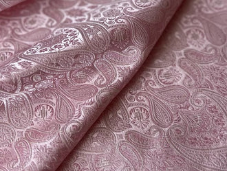 Light pink color brocade fabric,  jacquard fabric by the yard