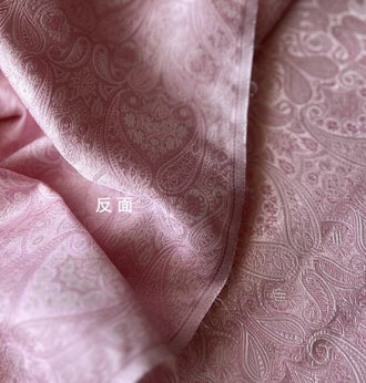 Light pink color brocade fabric,  jacquard fabric by the yard