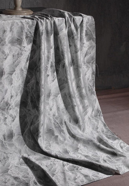 30%Off-Grey white color jacquard fabric, wedding jacket fabric, cosplay cloak fabric by the yard
