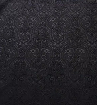 High quality jacquard fabric, black  color jacquard fabric, wedding dress fabric, for jacket dress, by the yard