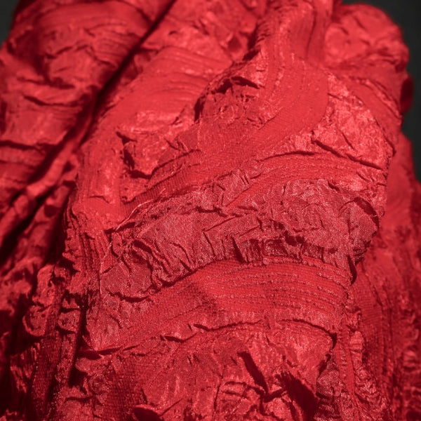 3 Color red/black/off-white jacquard fabric, wedding jacket fabric, fabric by the yard