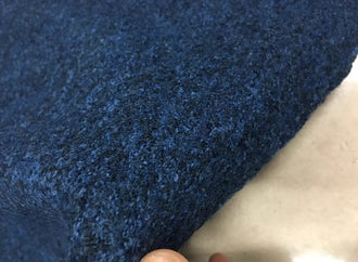 Fashion blue small circle knitted wool fabric suit jacket wool fabric