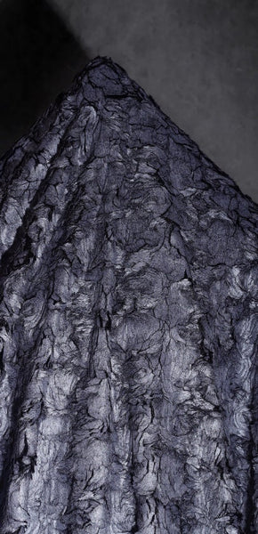 Grey black/ gold black color fur and woolen fabric, texture fabric, faux fur fabric, jacket dress, cosplay dress fabric