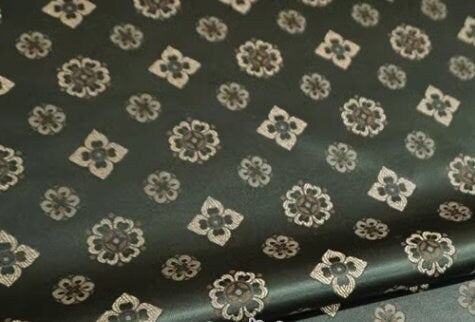 Grey green color brocade fabric, jacquard fabric, Chinese patterns brocade fabric,  by the yard