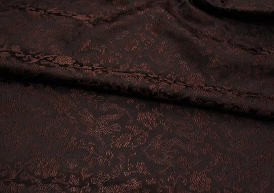 Dark green color brocade fabric, jacquard fabric, gold color dragon style brocade fabric, cosplay dress fabric, by the yard