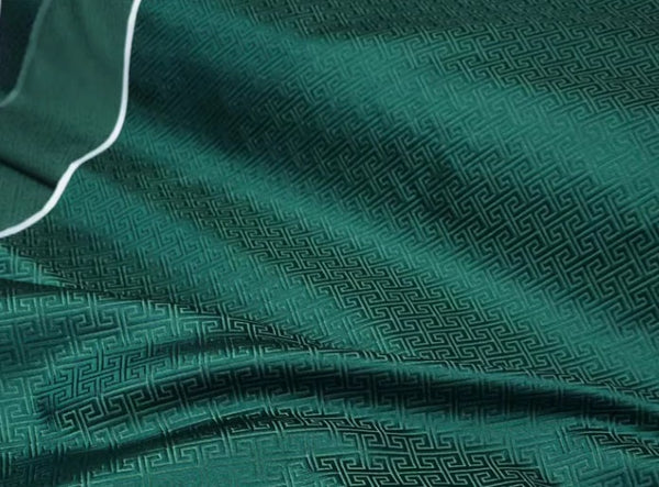 Hunter green color brocade fabric, jacquard fabric, jacket dress fabric, fabric by the yard