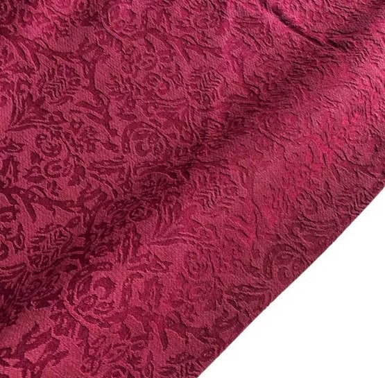 5 Color Red/dark green/black/navy blue/dark red color Double sided jacquard fabric, soft jacquard fabric, jacket fabric, by the yard