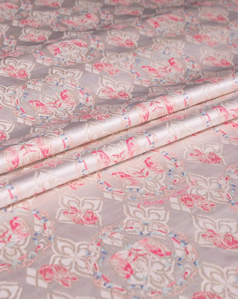 Chinese style brocade fabric, flower, butterfly brocade fabric, jacquard fabric, vest, qipao, fabric