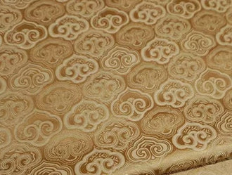High quality brocade fabric, jacquard fabric, Tang-suit dress fabric, bronze gold brocade fabric, Ruyi pattern fabric