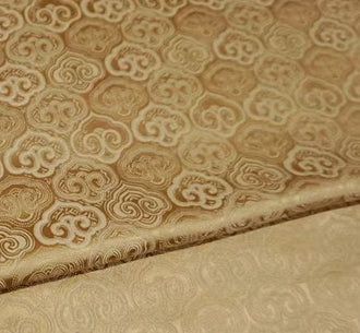 High quality brocade fabric, jacquard fabric, Tang-suit dress fabric, bronze gold brocade fabric, Ruyi pattern fabric