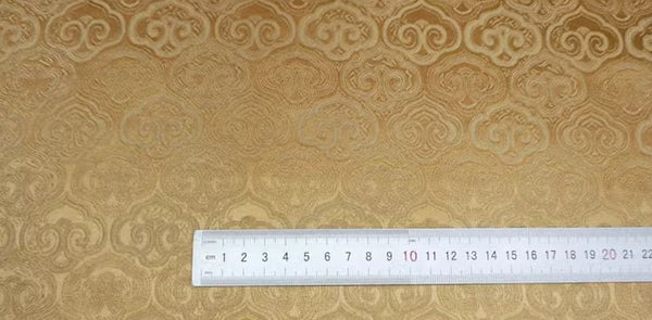 High quality brocade fabric, jacquard fabric, Tang-suit dress fabric, bronze gold brocade fabric, Ruyi pattern fabric