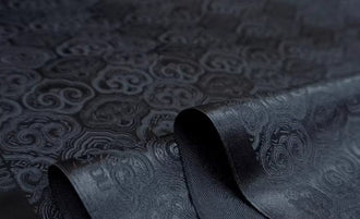 High quality brocade fabric, jacquard fabric, Tang-suit dress fabric, black color brocade fabric, Ruyi pattern fabric