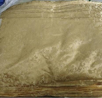 SALE-40%OFF-Light gold color brocade fabric with loong and flower pattern, jacquard fabric, cosplay dress fabric, by the yard