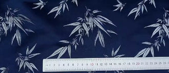 Navy blue color bamboo leaf brocade fabric jacquard fabric qipao fabric Tang suit fabric,