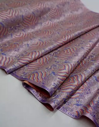 Light purple color brocade fabric, jacquard fabric, qipao fabric, Tang suit fabric,