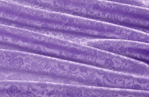 ON SALE, Silky and wrinkle resistant purple simulation silk flower flower dark patterned jacquard fabric qipao set dress fabric DIY