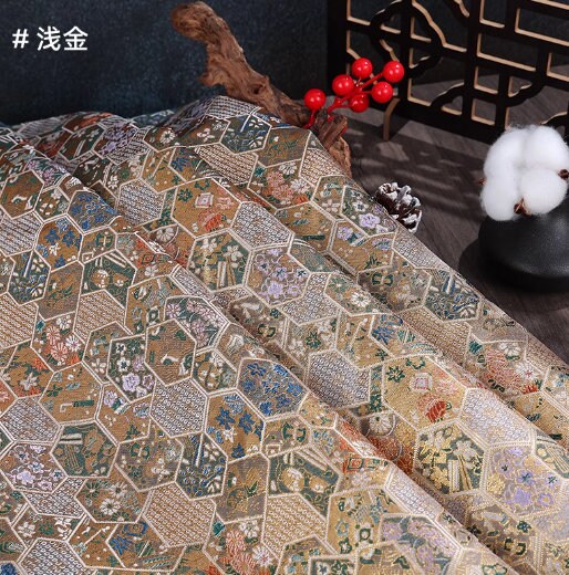 High quality fabric, 4 color brocade fabric, jacquard fabric, Cosplay dress fabric, fabric by the yard
