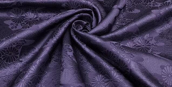 High quality purple color jacquard fabric, soft wedding jacquard fabric, fabric by the yard