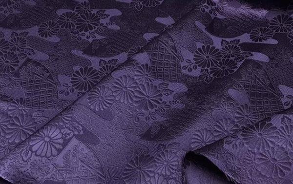 High quality purple color jacquard fabric, soft wedding jacquard fabric, fabric by the yard