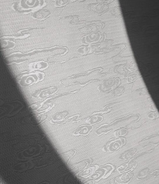 High quality black/off-white jacquard fabric, cloud style jacquard, wedding fabric, cosplay dress fabric,  fabric by the yard
