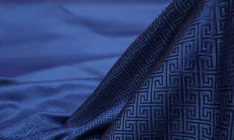 Navy blue color brocade fabric, jacquard fabric, fabric by the yard