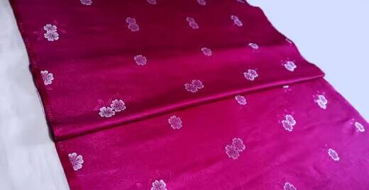 Rose pink peach blossom woven brocade fabric, silk satin fabric, cheongsam, Hanfu, Tang suit brocade fabric, jacquard fabric, by the yard